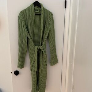 Brooklinen Green Waffle Robe